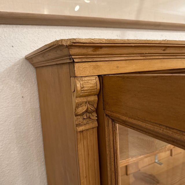 Wood Antique European Pine Two-Piece Hutch Cabinet, Circa 1830 For Sale - Image 7 of 12
