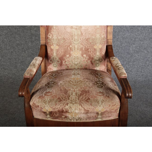 Antique Biedermeier Armchair in Walnut, 19th Century For Sale - Image 15 of 18