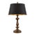 Vintage Neoclassical Acanthus Table Lamp With Black and Gold-Lined Shade For Sale