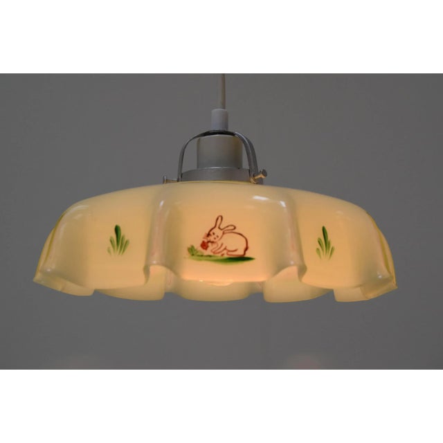 Mid-Century Glass Pendant, 1950s For Sale - Image 6 of 13