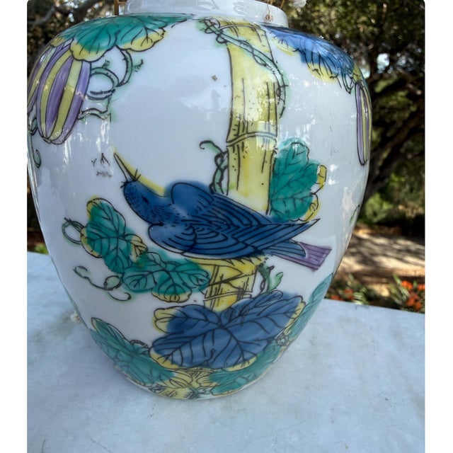 Ceramic Vintage Kutani Ceramic Vase For Sale - Image 7 of 9