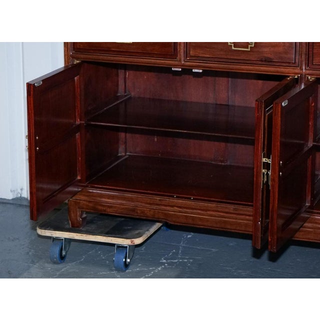 Chinese Teak 6-Door Display Bookcase For Sale - Image 12 of 18