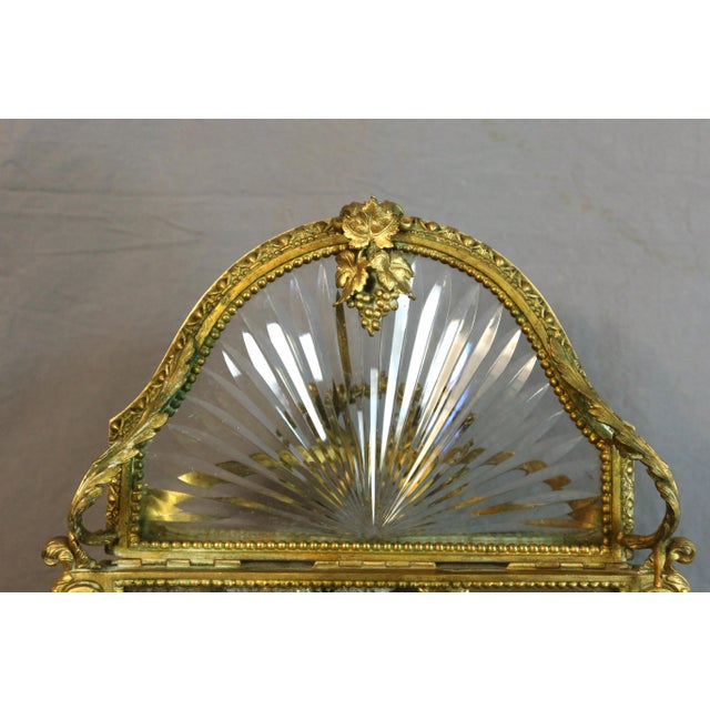 Gilt Bronze and Crystal Liquor Cabinet, 19th Century, Set of 19 For Sale - Image 3 of 12