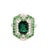 Traditional Tourmaline Tsavorite Diamond Ring 14k Gold 5.55 TCW GIA Certified For Sale - Image 3 of 12