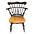 Ethan Allen Comb Back Chair in Black Paint and Natural Maple For Sale