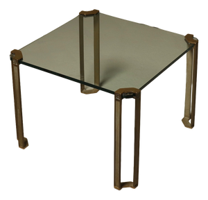 Brass and Glass Coffee Table by Peter Ghyczy, 1970s