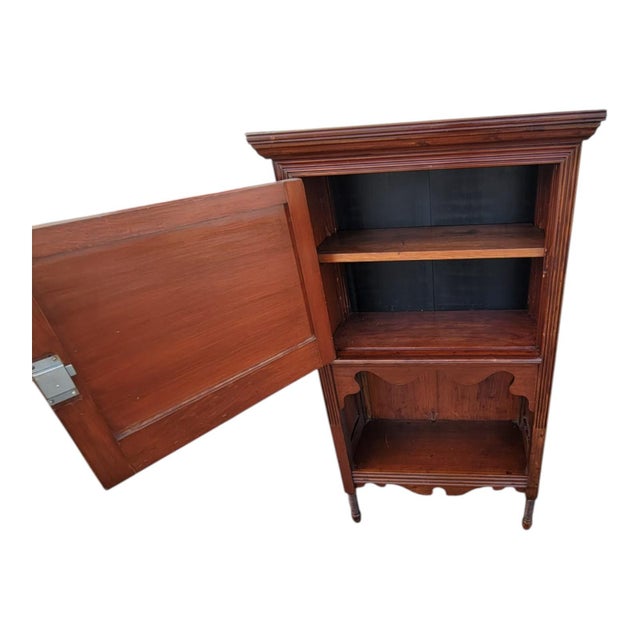 19th C American Grain Painted Rosewood Cabinet Antique Storage Cupboard For Sale - Image 9 of 18