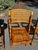 Mid Century Tortoise Shell Style Burnt Bamboo Folding Chairs- Set of 4 For Sale - Image 9 of 10