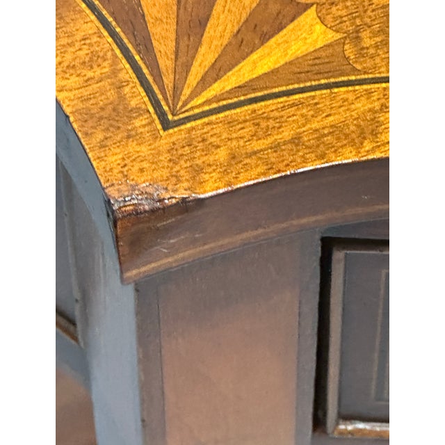 Mahogany Side Table With Satinwood Inlay by Baker, Historic Charleston Collection For Sale In West Palm - Image 6 of 11