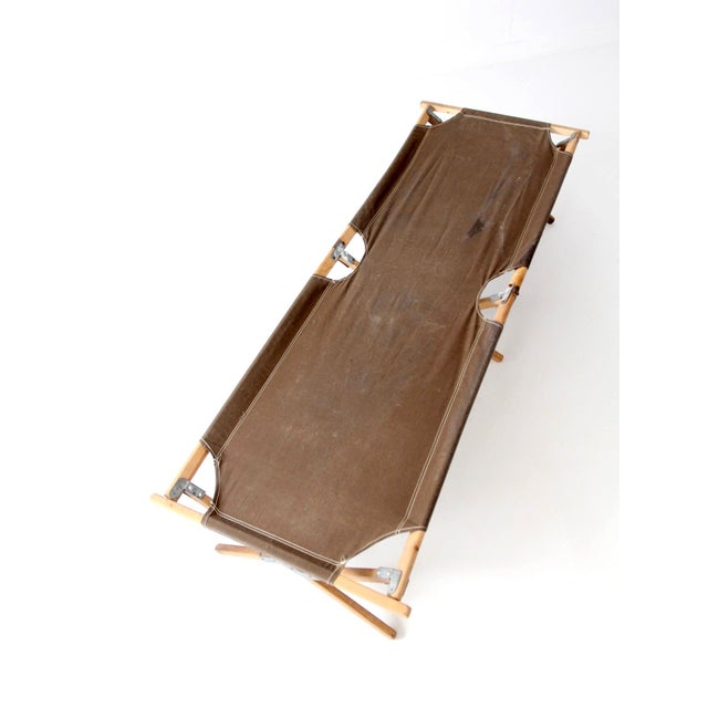 Vintage Byer Folding Campaign Style Camp Cot For Sale - Image 12 of 18