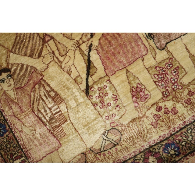 Late 19th Century Biblical Antique Zabihi Collection Lavar Kerman Rug - 1'11" x 2'8" For Sale - Image 10 of 11