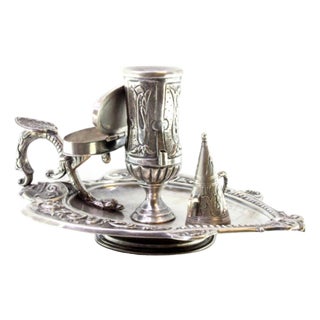 Silver Embossed Paddle with Flame Arrester and Forforge For Sale