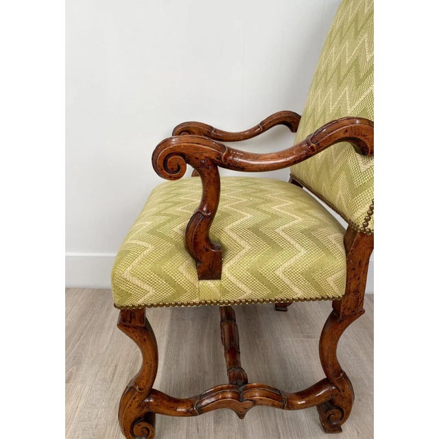 Circa 1650 Louis XIV Armchairs, France, a Pair For Sale - Image 4 of 10