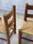 Mid-Century Modernist Wood and Rush Dining Chairs in the style of Charles Dudouyt, 1960s, Set of 2 For Sale - Image 12 of 16