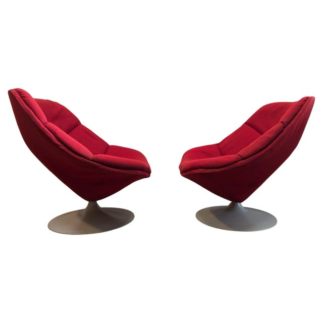 Artifort Mid Century Swivel Lounge Chairs by Pierre Paulin For Sale - Image 4 of 12