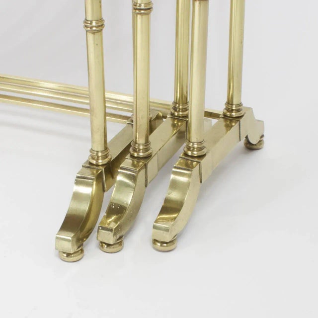 Metal Mid-Century Bronze Nest of Tables - Set of 3 For Sale - Image 7 of 8