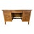 Vintage Solid Oak Pedestal Desk With Drawers For Sale