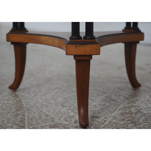 Baker Faux Bamboo Round Accent Table For Sale - Image 10 of 14
