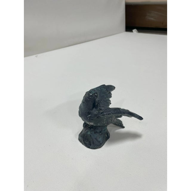 Late 20th Century Pair of Late 20th Century Cast Iron Birds For Sale - Image 5 of 10