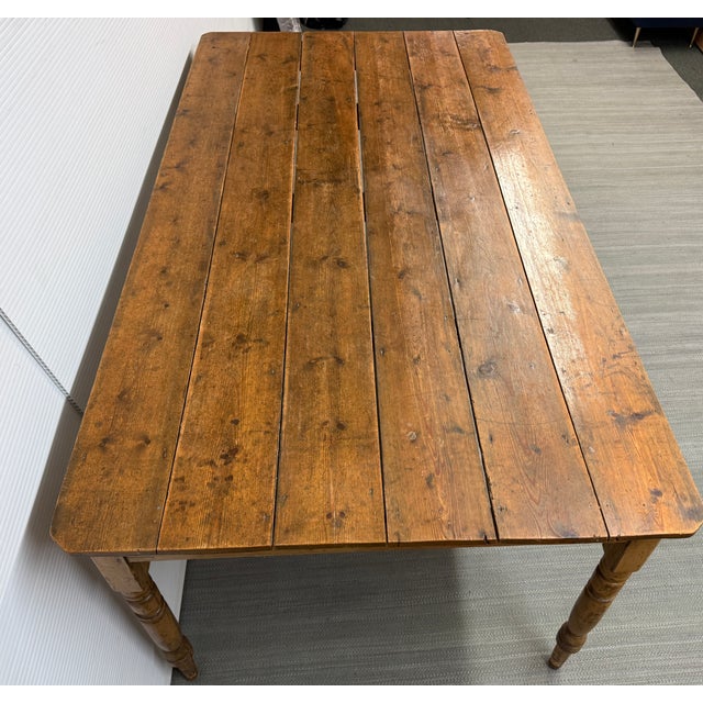 Early 20th Century Antique Rustic French Provincial Oak Wood Dining Table For Sale - Image 5 of 16