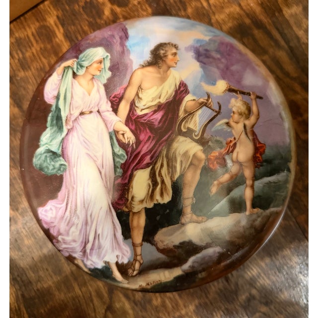 Limoges, France Large Antique T&v Limoges Hand-Painted Vanity Box With Classical Scene, Circa 1892–1907 For Sale - Image 4 of 18
