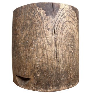 Late Meiji Period Japanese Mochi-Tsuki Usu Rice Mortar, 1890s For Sale