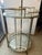 Glass Vintage Rolling 2 Tier Champagne Bar Cart For Sale - Image 7 of 10