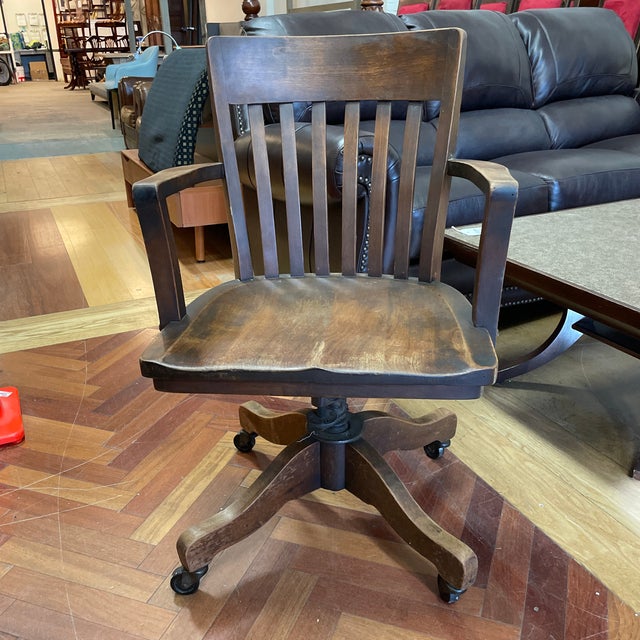 1940's Vintage Sikes Bankers Chair Chairish