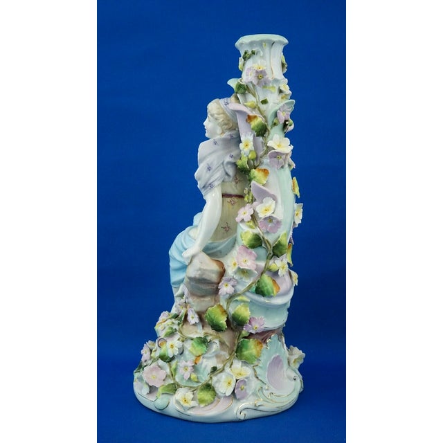 Vintage Porcelain Candleholder by Plaue, 1920s For Sale - Image 4 of 18