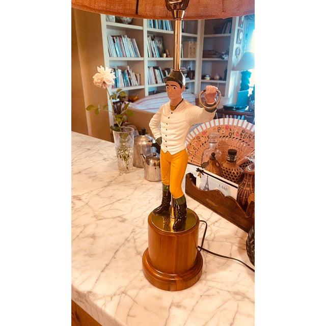 Vintage Equestrian Lamp With Jockey For Sale - Image 4 of 4