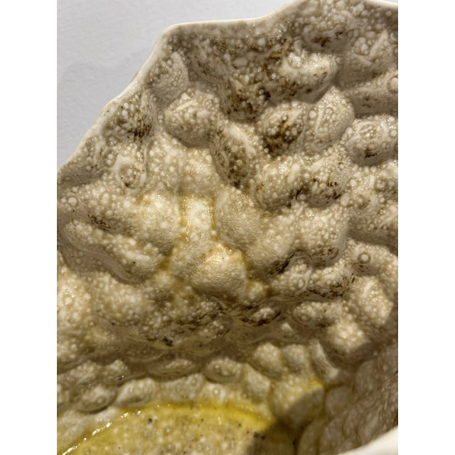 1990s Sculptural Textured Organic Art Form Bowl For Sale - Image 9 of 12