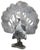 Arts & Crafts Pewter Peacock Garden Statue For Sale - Image 3 of 13