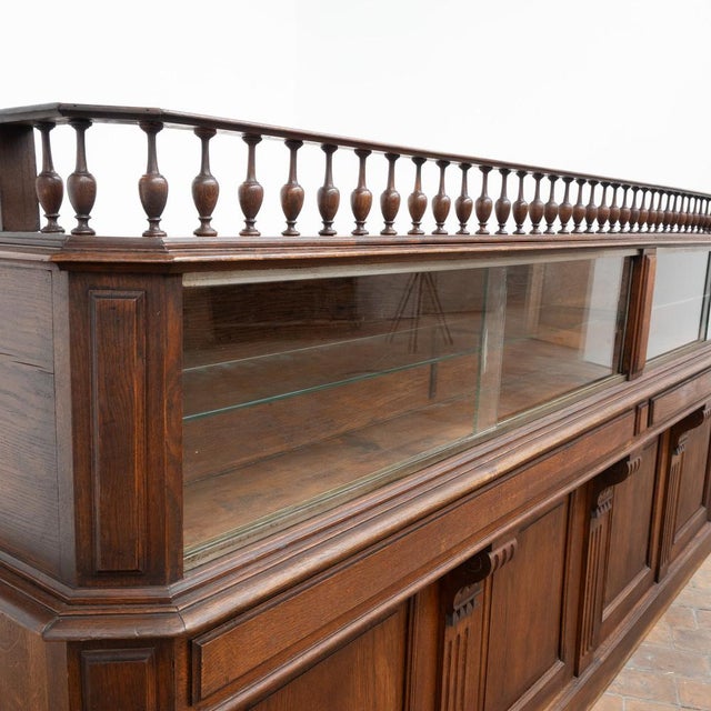 Oak Pharmacy Counter, France, 1900s For Sale - Image 13 of 18