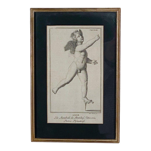 18th or 19th Century Italian Engraving of a Putto For Sale