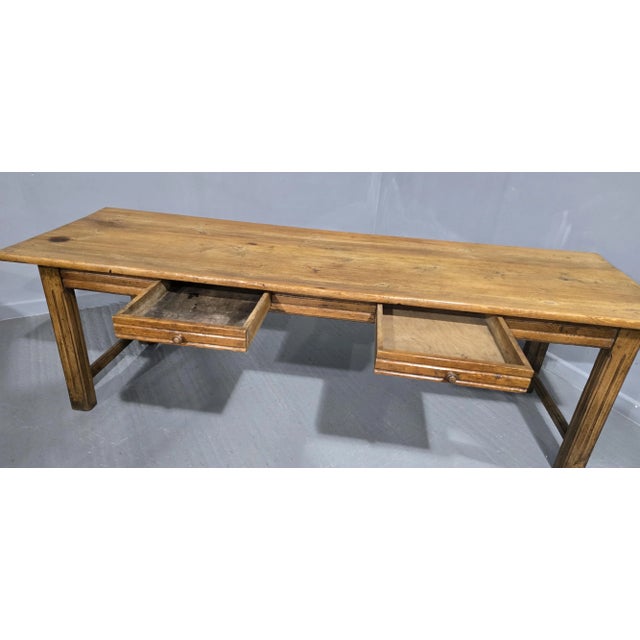 Large English Farmhouse Refectory Table, 1880s For Sale - Image 10 of 13