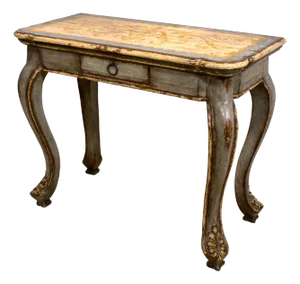 Italian Paint Decorated 1 Drawer Console Table