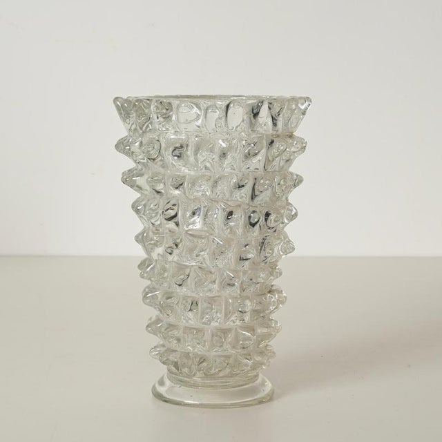 Large Italian Rostrato Murano Glass Vase by Ercole Barovier, Italy, 1940s For Sale - Image 11 of 16