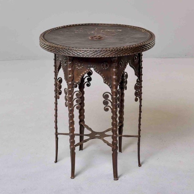 Early 20th Century French Metal Side or Garden Table For Sale - Image 4 of 12