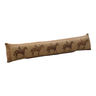 Late 20th Century English Style Equestrian Bolster Pillow For Sale