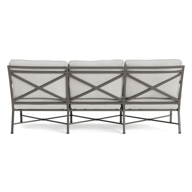 Brown Jordan Brown Jordan Venetian Sofa, Mica frame with Fusion Dove fabric For Sale - Image 4 of 11