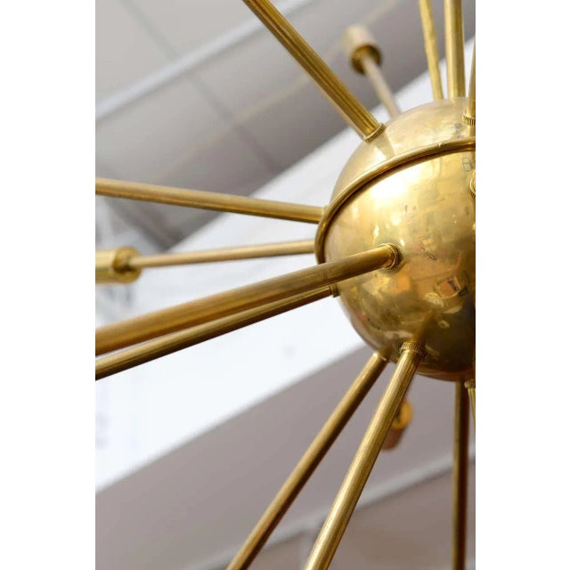 Stilnovo 24 Arm Brass Sputnik Chandelier For Sale - Image 9 of 10