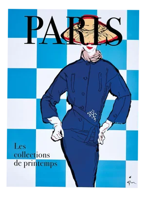 Paris Les Collections de Printemps Poster by René Gruau, 1990s