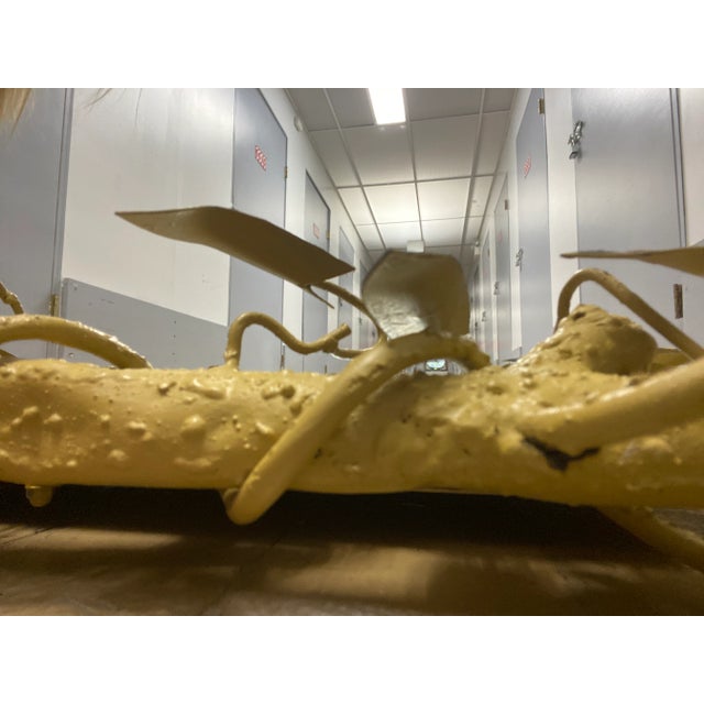 Mid-Century Italian Iron Tole Console and Mirror Set - 2 Pieces For Sale - Image 12 of 13