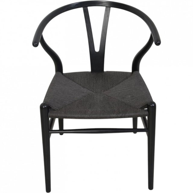 CH24 Wishbone Chairs in Black Lacquered Oak from Hans Wegner, 2000s, Set of 4 For Sale - Image 3 of 18