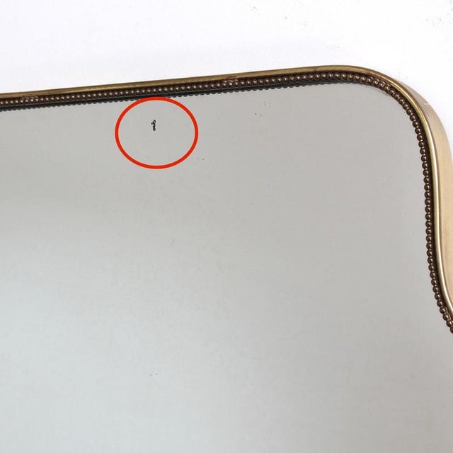 1960s Vintage Italian Wall Mirror with Beading by Gio Ponti, 1960s For Sale - Image 5 of 13