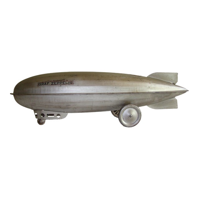 1930s Steelcraft Graf Zeppelin Pull Toy For Sale