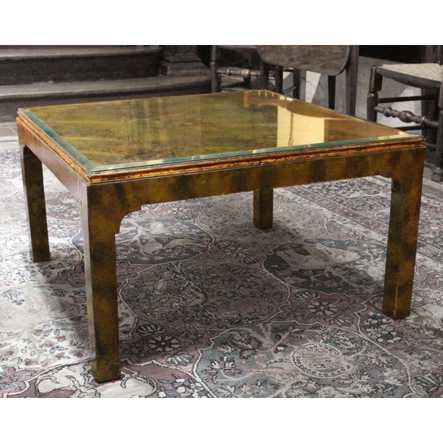 Mid 20th Century Painted Glass Top Coffee Table Chairish