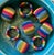Late 20th-Century Vibrant & Chic Multi-Colored Woven Napkin Rings - Set of 8 For Sale - Image 18 of 18