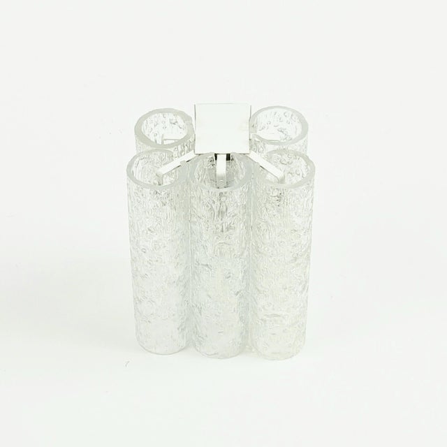Mid-Century Modern Mid-Century Modern Ice Glass Wall Light from Doria Leuchten, Germany, 1960s For Sale - Image 3 of 9