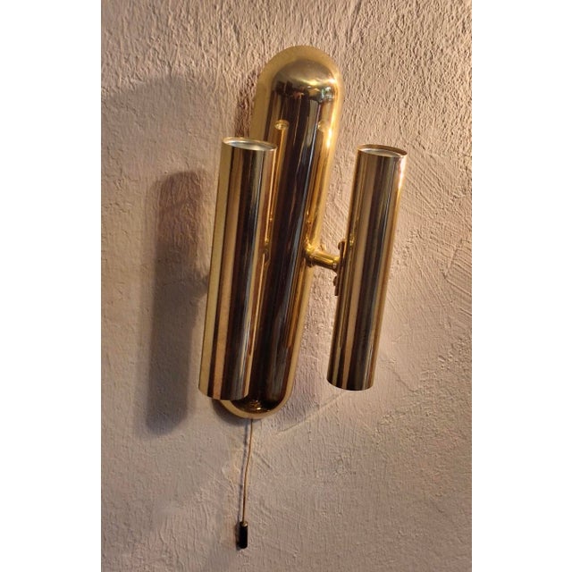 Mid-Century Italian Brass Four-Light Wall Lamps, 1960s, Set of 2 For Sale - Image 5 of 10
